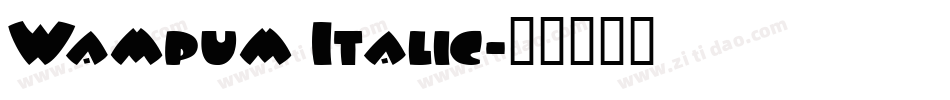 Wampum Italic字体转换